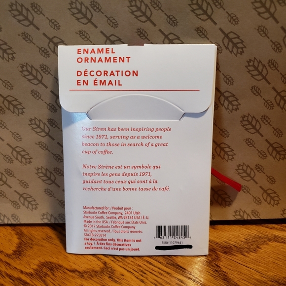 Starbucks, Siren Enamel Ornament - Picture 3 of 3